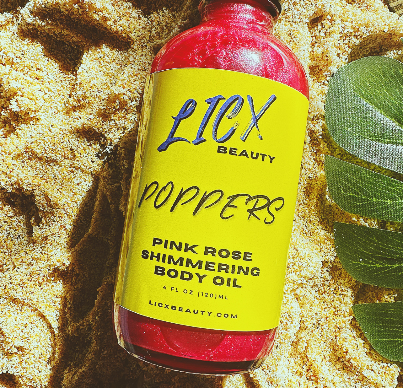 Poppers Pink Rose Shimmering Body Oil - LicxBeauty