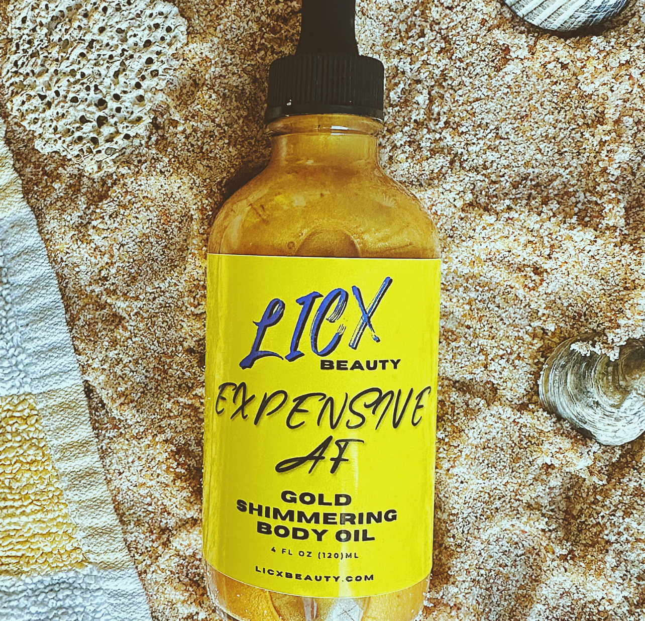Expensive AF Gold Shimmering Body Oil - LicxBeauty