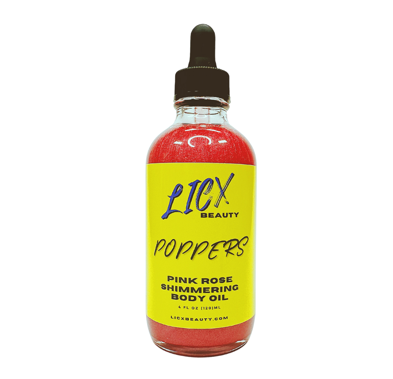 Poppers Pink Rose Shimmering Body Oil - LicxBeauty